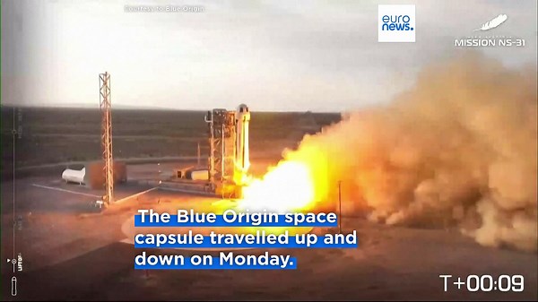 Katy Perry and all-female crew blasts into space on Blue Origin rocket