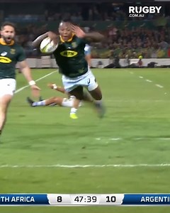 Sheer brilliance and a face plant finish 😅 Watch the Springboks host Los Pumas in the final game of The Rugby Championship on Stan Sport this weekend 📺 | rugby.com.au