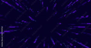 Cosmic background. Pixel art hyper jump, speed of light, fireworks, falling star. Pixel art 8 bit. Starry sky, pixel background with stars. Pixel art for game, 8 bit. Seamless loop animation