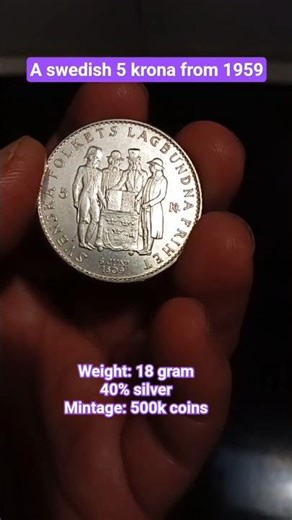 A swedish 5 krona from 1959