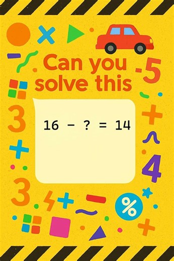Fun Subtraction Puzzle for Kids! 16 - ? = 14
