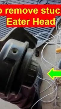 How to remove a stuck weed eater head bump knob (Trick)