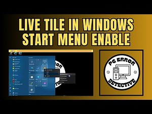 How to Enable Live Tile In Start Menu On Windows 10