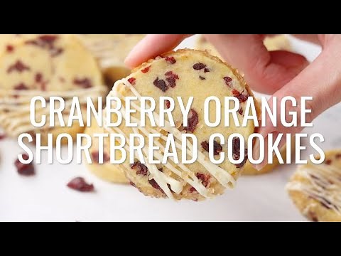 Cranberry Orange Shortbread Cookies