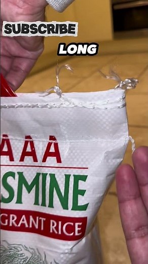 How to open the rice bag string