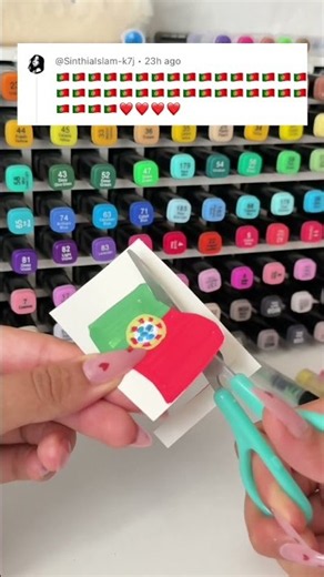 🇵🇹 Drawing Portugal Flag! #drawing #diy #craft #portugal #ytshorts