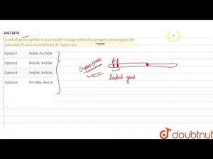 A set of genes will be in a complete linkage when the progeny phenotypes for parental