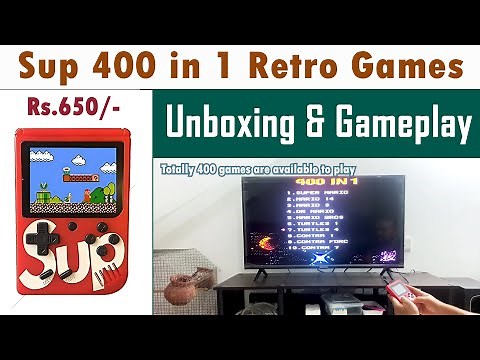 SUP 400-in-1 Retro Handheld Game Console | Unboxing & Gameplay | Play on TV
