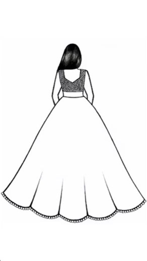 Easy girl back sketch| easy girl drawing #art #easydrawing