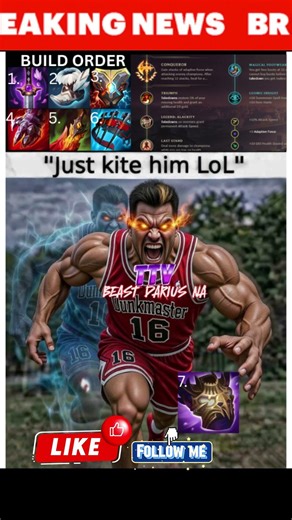 BREAKING NEWS NEW BEAST DARIUS NA JG BUILD #leagueoflegends #darius #beastdariusna #gaming #fyp
