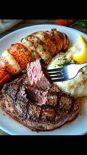 There’s something magical about the sizzle of juicy steak and tender shrimp coming together for a perfect surf and turf — it’s like a date night in your own kitchen! Trust me, once you try it, you'll be planning your next special evening before you even finish your plate. Recipe’s waiting for you in the comment 👇 | Recipes & Cooking Guide