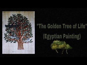 The Golden Tree of Life Egyptian Painting | Papyrus Painting - Tree of Life