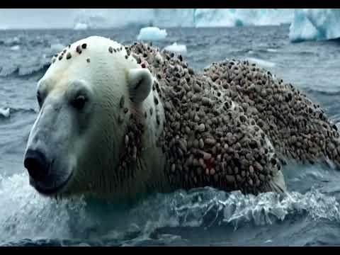 "Barnacle Infestation on Polar Bear: Shocking Wildlife Encounter"