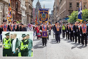 Eight arrested as thousands gather for year's biggest Orange Walk in Glasgow