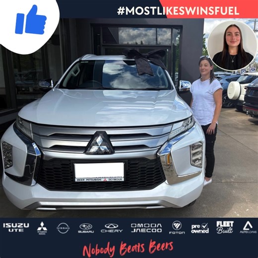 40 reactions | Congratulations to Kristie and Anthony on your purchase of a great pre-owned Mitsubishi Pajero Sport! We’re happy to have helped you find the right vehicle at the right price. Thanks for choosing Tayla and the team at Beer Auto Group! Enjoy the drive! #nobodybeatsbeers #cardealer #countrydealer #preownedcars #shoplocal #wetradeallmakes #mostlikeswinsfuel | Beer Auto Group Seymour | Facebook