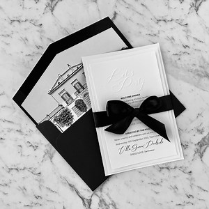 Embossed Wedding Invitation | Embossed Script Names | Full Colour Digital Printed Wordings on 100% Cotton White 300gsm Card | 180x120mm - Etsy