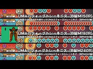【創作譜面】UMAのフォーグトレー千ニス【B編M150/180/240P】 / 2拍目と4拍目が入れ替わったUMAのフォーストレーニ千グ 【BPM150/180/240編】【太鼓の達人】