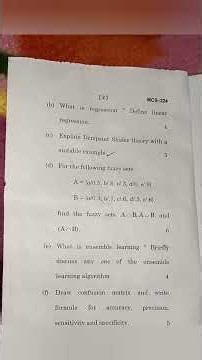 MCS-224 Artificial intelligence and Machine Learning