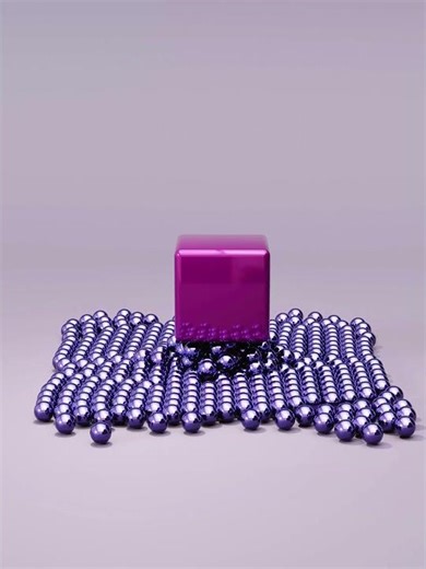 400 Marbles vs a Giant Magnet | Physics Simulation!#animation #satisfyingvideo #satisfying #blender