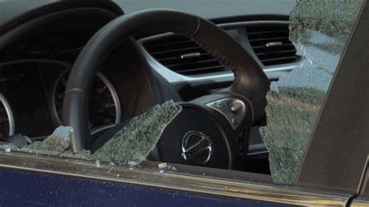 Several car windows smashed in at least three locations in the city