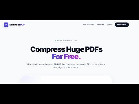 How to Compress Large PDF Files for FREE (200MB to 248KB!) 🚀