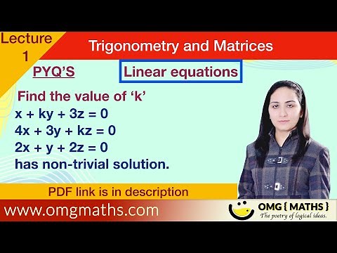 Trivial solutions | Non trivial solution | system of homogeneous equation | Linear equations