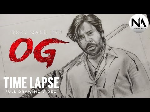 OG Complete Timelapse Drawing | Pawan Kalyan | Sujeeth | Thaman S