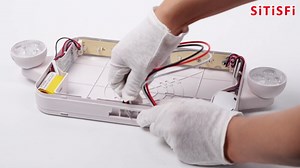 Emergency Exit Sign Lights Combo with Battery Backup, Double Sided Hardwired 6 Leds Exit Signs, Adjustable Heads Green Emergency Exit Lighting Ceiling/Wall Mount, UL Listed, AC 120/277V (1 Pack)