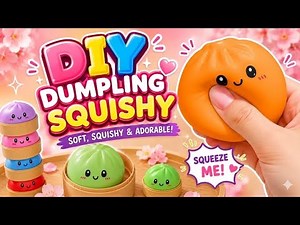 DIY Dumpling Squishy 😍 So Soft & Satisfying! Easy craft ideas / how to make / paper craft / art
