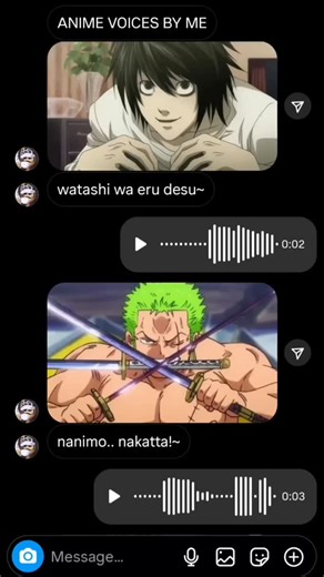 Luka声優 on Instagram: "quick anime voice impressions AGAIN xD #anime #demonslayer #onepiece #jjk #deathnote #voiceimpressions #voiceacting #voiceover #escanor #zoro #sukuna #chrollo #gyutaro #animeedit #fyp"