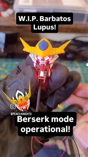 W.I.P. Barbatos Lupus LED #gundam #nugundam #gunpla #anime #bandai #gundamwing #amuroray #awesomecon