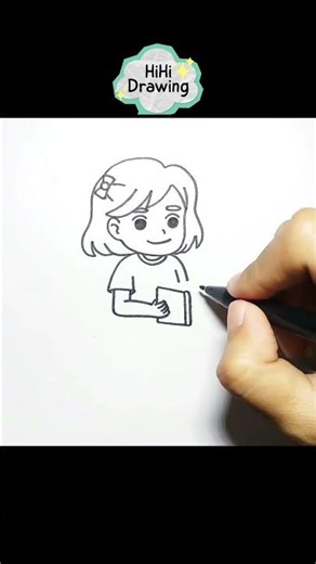 How To Draw a Girl Reading Easily #girl #reading #hihidrawing #drawingtutorial #drawing