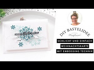 Simple and easy Christmas card with embossing technique | Magical fir branches | Crafts