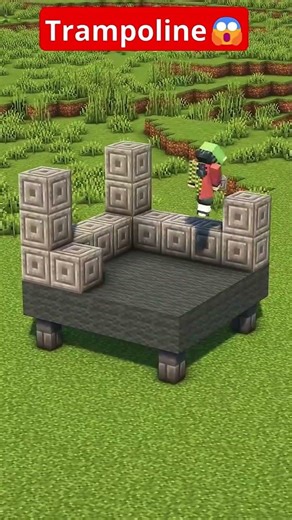 Minecraft Easy TRAMPOLINE Tutorial!!! #shorts #minecraft #tutorial
