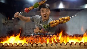 Grilled kebabs and bold spices stand out at this Indian buffet