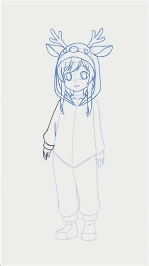 How to draw reindeer girl #drawing #easyartlover #subscribe #like #share
