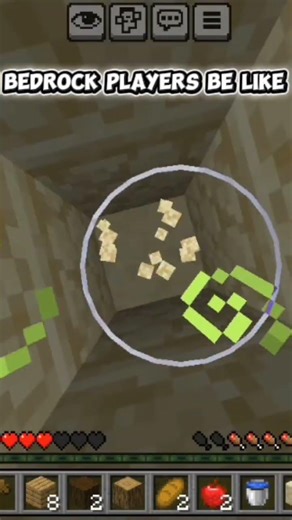 Minecraft Player dig straight in Java and Bedrock Edition 🤩 #like #subscribe #viral #shorts