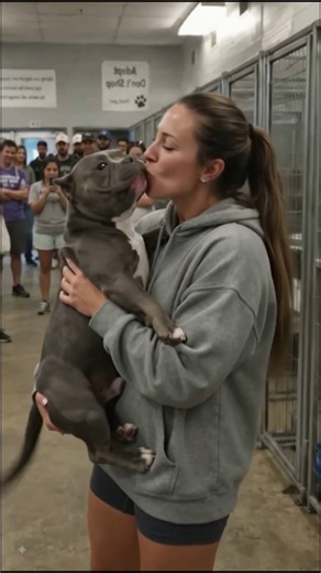 She Asked This Shelter Dog “Do You Want to Go Home?” 🥹🐶❤️ | #americanbully #dog #shorts