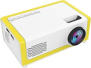 Mini Projector 1080P LED Portable Projector Outdoor Video Projector with HDMI, USB, TV Box, U Disk Apartment Classroom Must Haves Electronics Tech Gadgets Birthday Gifts for Men Personalized Gifts