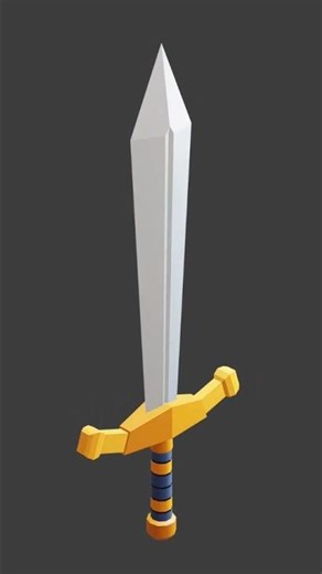 Game Ready Sword 3D Model - Blender Modeling