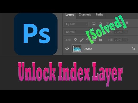 How to Unlock Index Layer in Photoshop | Convert Locked Index Image to Layer or Background