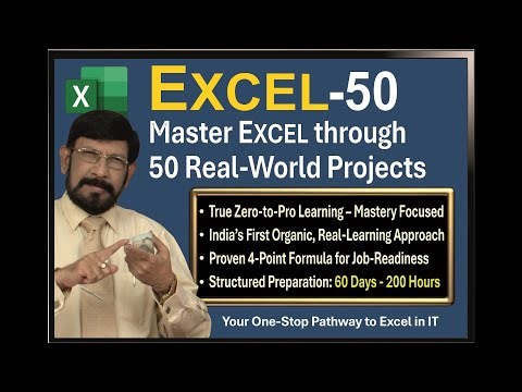 Excel-50: Learn & Master Excel with 50 Real-World Projects|Zer0-to-Pro for All - Download FREE eBook