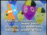 1000am Muppet Babies 1030am The Muppet Show 1100am Allegra's Window SuperL, CDCB