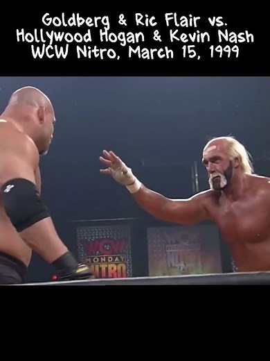 Goldberg & Ric Flair vs Hollywood Hogan & Kevin Nash | WCW Nitro 1999 🔥 Legendary Match #shorts