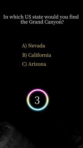 Where is the Grand Canyon Located? 🇺🇸 Trivia Quiz! #shorts