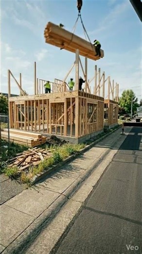 American Suburban Two-Story House (Classic Family Home) #building #construction #shorts