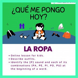 "Spanish Clothing and Numbers: Engaging Beginner Lesson for Kids