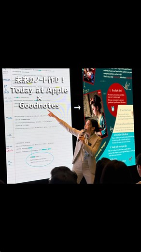 ひーさま ストイックに自分を楽しむ on Instagram: "勉強したい社会人・学生におすすめな iPad とApple Pencil Proを使った Goodnotesの活用法！ それを今回 Today at Appleという Apple表参道店のイベントでご紹介しました✨🙌🏻📝📱 私自身、学生の時こんなノートあったらほんとに人生変わってたな…！ と思うような衝撃を受けた ノートアプリ Goodnotes 6と iPad、 そして次世代の魔法のペン Apple Pencil Pro！ これからもこのアカウントで 人生変えたい！ 勉強してスキルを身につけたい！ もっと面白い未来を築いていきたい！ というフォロワーのみんなに向けて 私の体験を通して どんどんTipsを発信し続けていきます！☺️🙌🏻✨ 濃い人生にしようぜ！ イベントに来てくれた皆さん ありがとうございました！ 質問あったらいつでも気軽に聞いてください🤲🏻😙📝 リクエストがあれば、YouTubeに長尺のダイジェスト動画も載せようかなと思っています！ #TodayatApple #Goodnotes #
