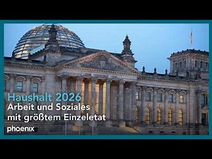 Bundestag LIVE: u.a. Schlussrunde Haushaltsgesetz 2026