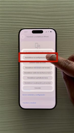 Restablecer la red del iPhone es así de facil